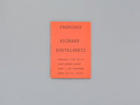Richard Kostelanetz: Prunings / Accruings