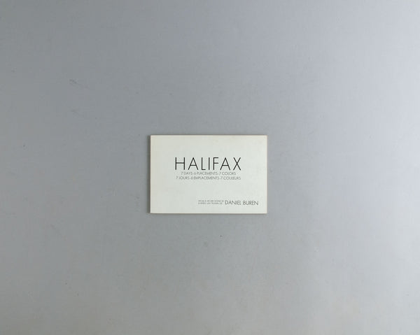 Buren, Daniel : Halifax 7 Days - 6 Placements - 7 Colors