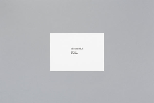 Chiari, Giuseppe : Livres Concert
