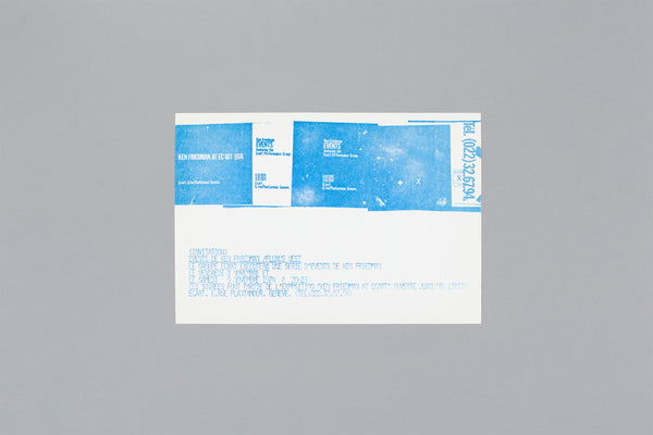 Friedman, Ken / Fluxus West : (Invitation) Events de Ken Friedman / Fluxus West