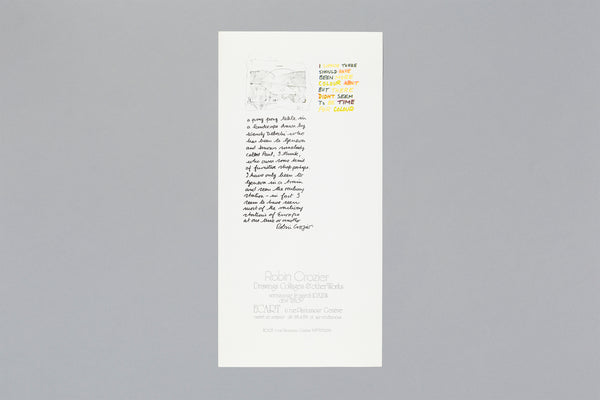 Crozier, Robin ; Poster (Drawings Collages &amp; Others works)