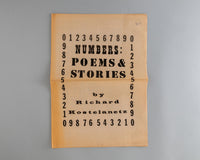 Kostelanetz, Richard Numbers: Poems & Stories